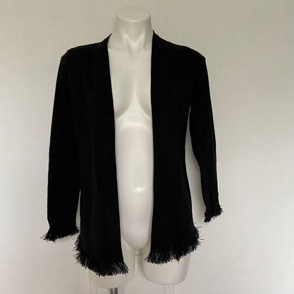 Chicos Feathered Fringe Cardigan 90s Y2K Clueless - Picture 1 of 6